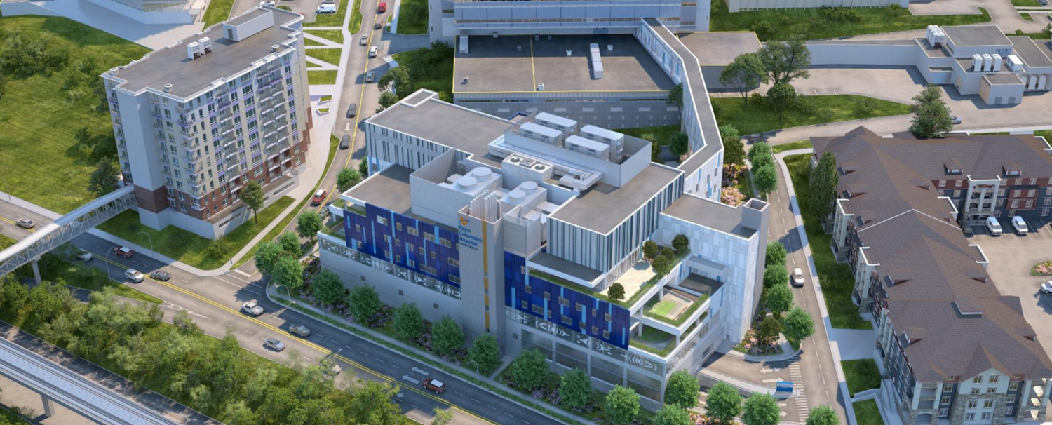 Artists rendition of the Royal Columbian Hospital in Vancouver, British Columbia.