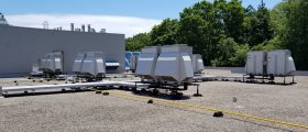 Rooftop units of the mechanical heating and cooling equipment for FTC's head office.